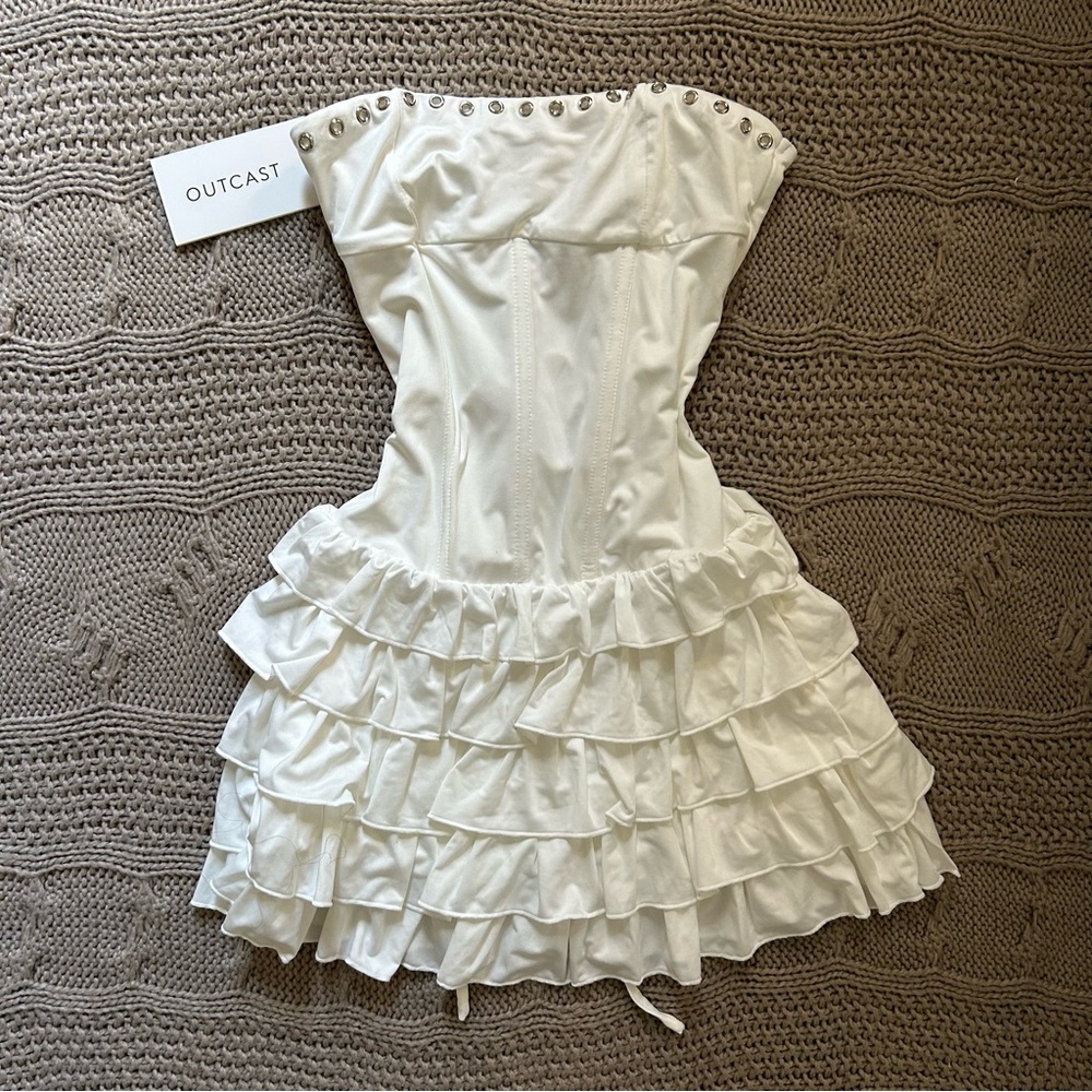 Brand new never worn Outcast white mini dress - Picture 7 of 10